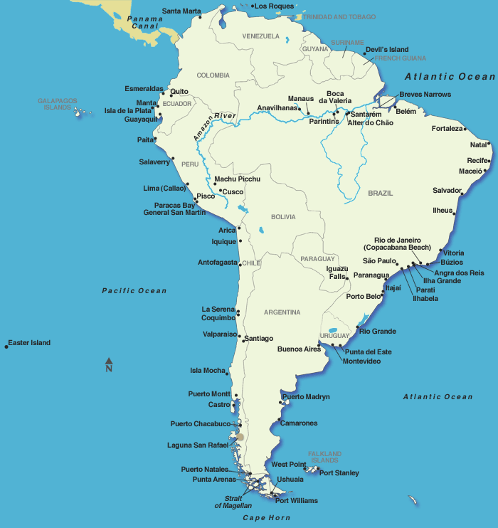 South America Cruise Ports