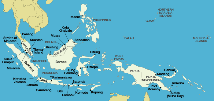 Southeast Asia Islands Map Trudy Ingaberg 4201