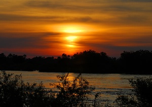 Sunset on the Zambezi