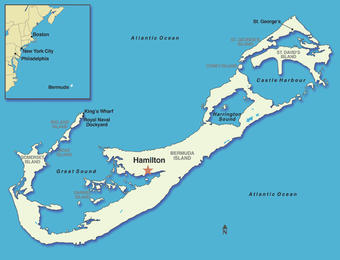 bermuda cruise terminal map