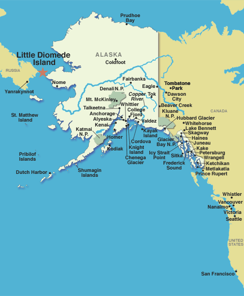 Little Diomede Island Map