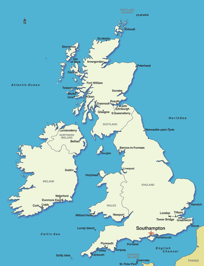 carte angleterre southampton Londres (Southampton), Angleterre Cruceros, Londres (Southampton 