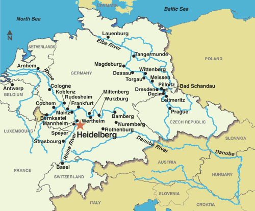 heidelberg alemania mapa Heidelberg, Alemania   Cruceros en oferta, Cruceros de última hora 