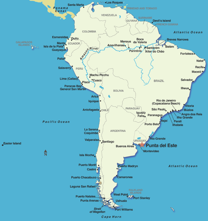 Punta del Este carte » Voyage - Carte - Plan