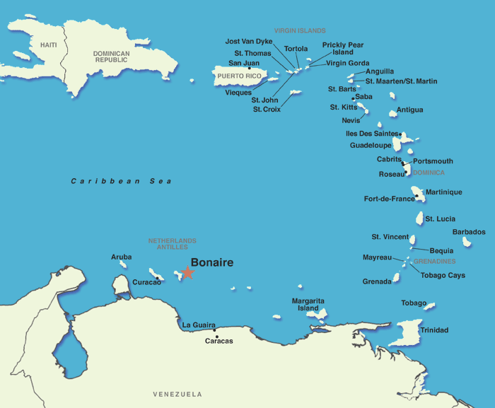 map of bonaire cruise port