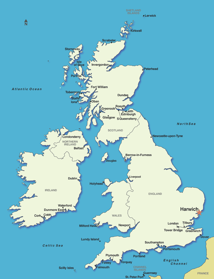 British Isles Cruise Ports: London (Harwich), England