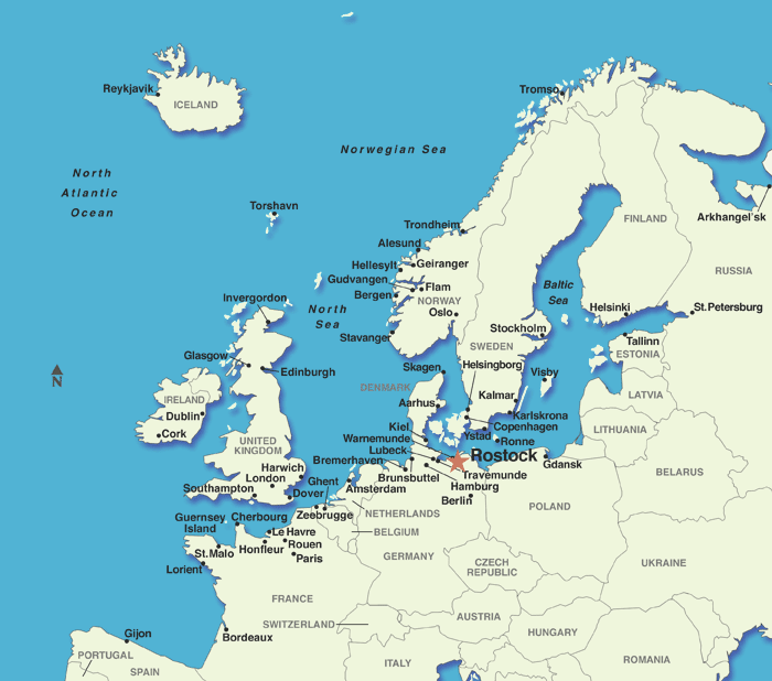 mapa warnemunde alemania Berlín (Rostock), Alemania   Cruceros en oferta, Cruceros de 