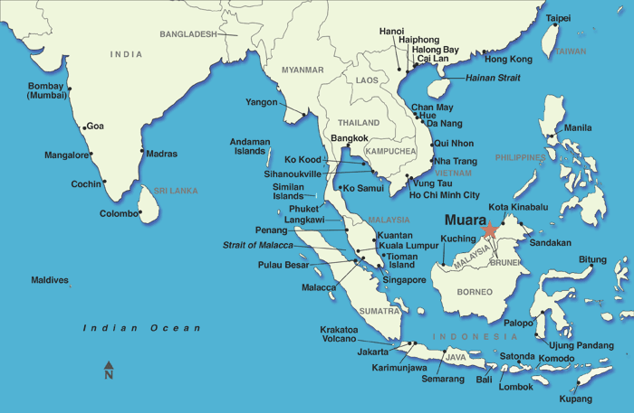 Bandar Seri Begawan Map Muara (Bandar Seri Begawan), Brunei