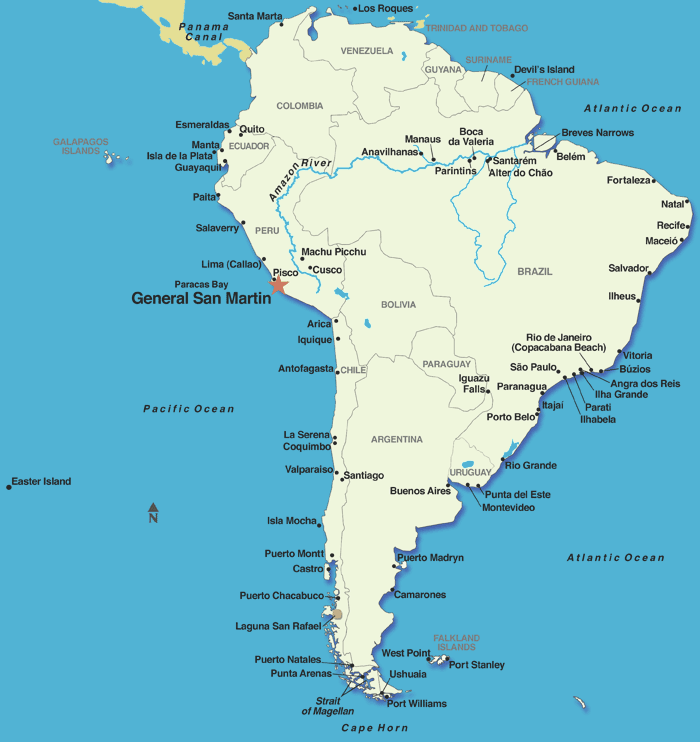 south american cruise ports